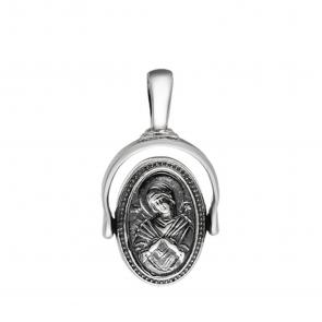 Подвеска из черненого серебра Иордань Б-П-121 Семистрельная фото